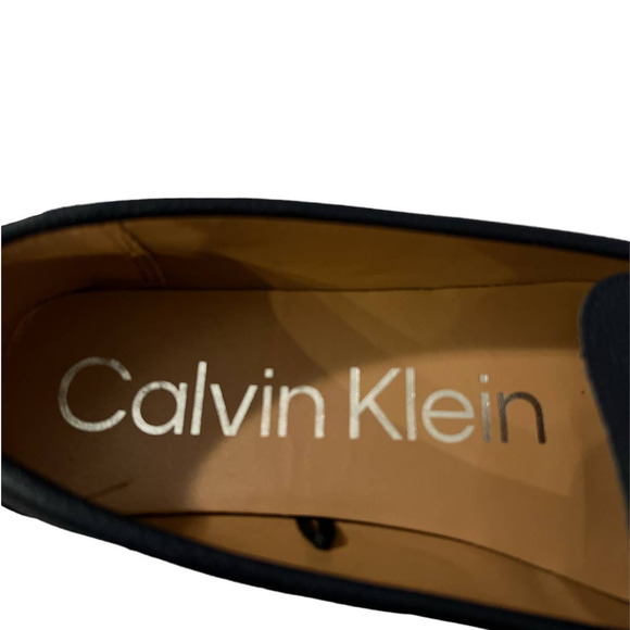 Calvin Klein KCleonie Loafer Size 7.5M in Blue Decorated w/Two Silver Bars - Picture 5 of 6